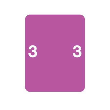 Nevs Smead - Filing Labels - Number 3 1-15/16" x 1-1/2" Purple XN-S 3